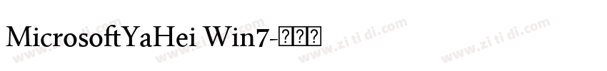 MicrosoftYaHei Win7字体转换